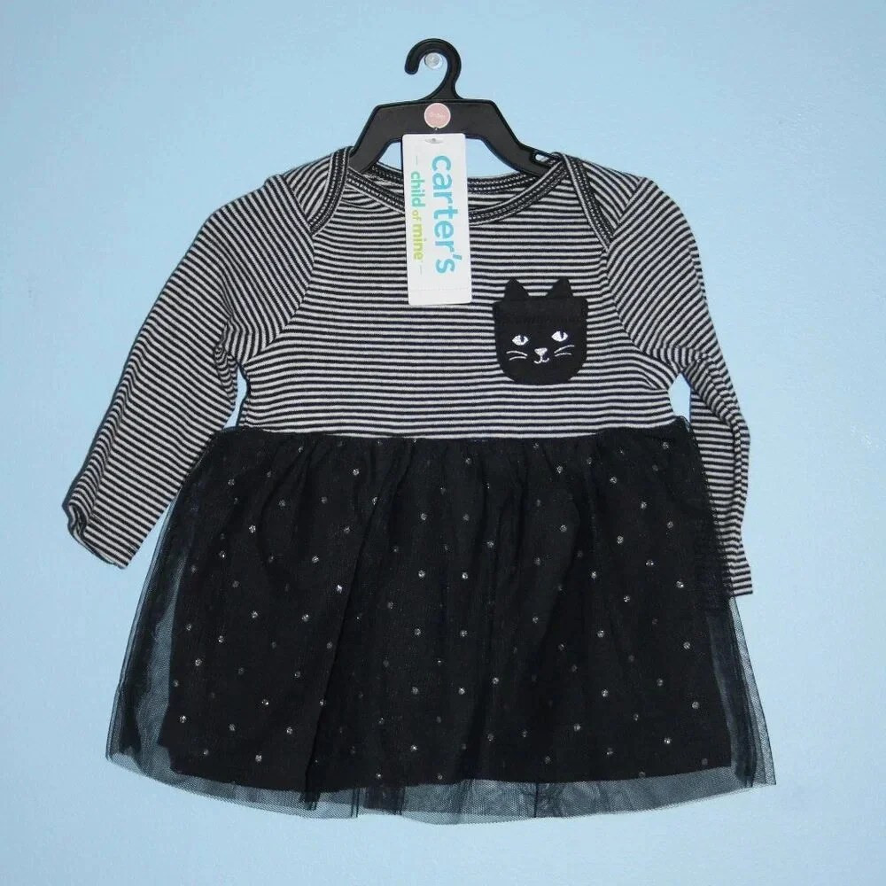 Carter's Child of Mine 2 Piece Set Dress and Diaper Cover Size 0-3M NWT